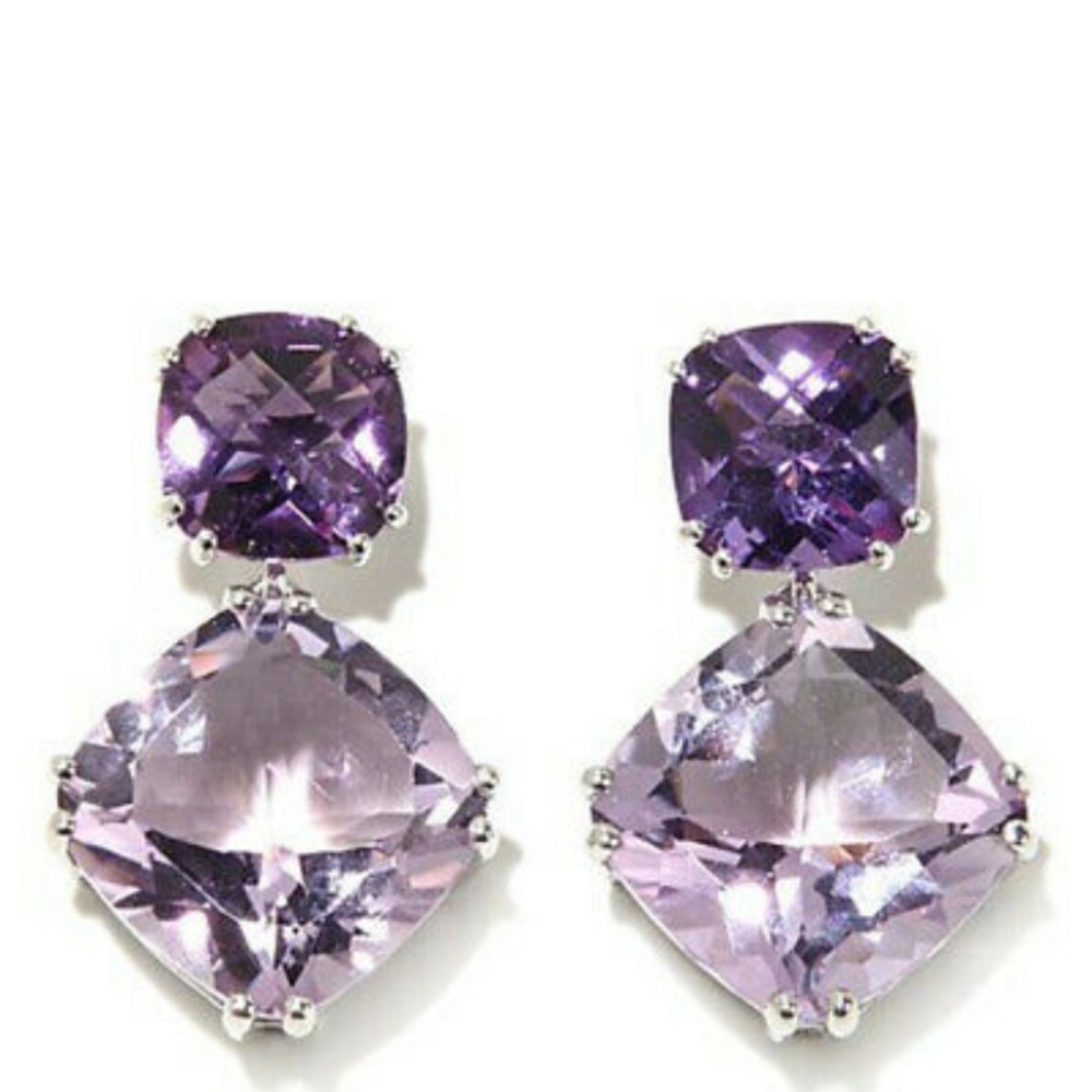 New Sterling silver diamond earrings